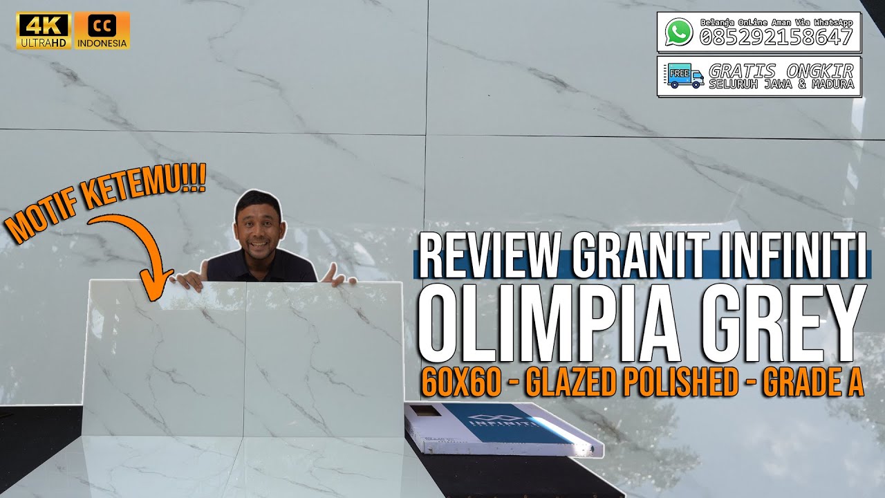 GRANIT INFINITI DASAR PUTIH, MOTIF KETEMU 