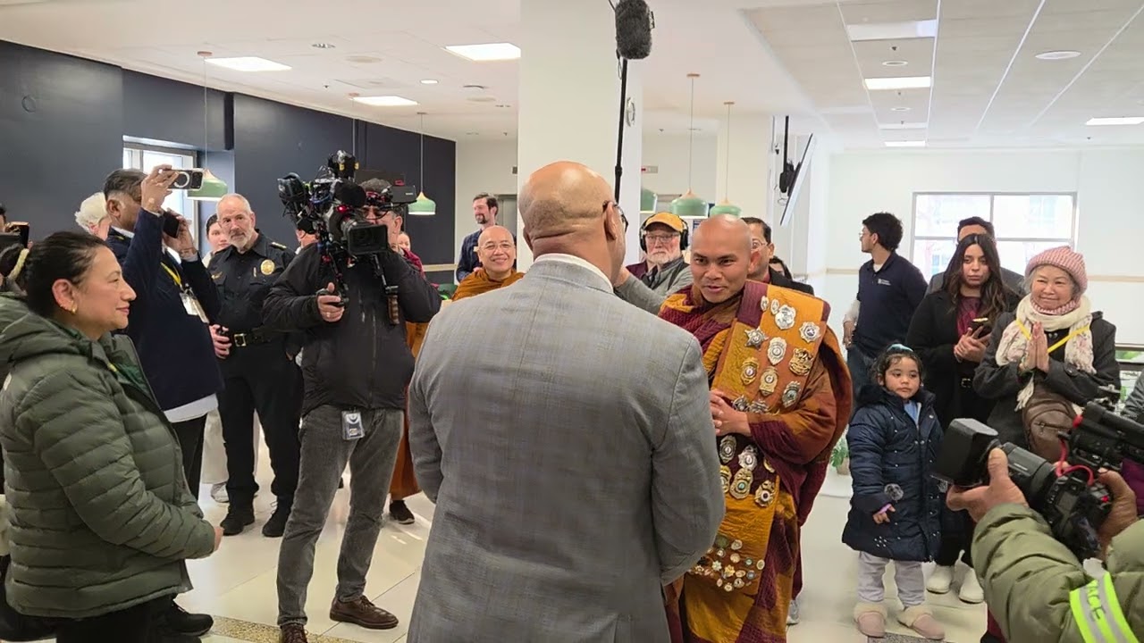 Feb 11, 2026: Walk For Peace greeting by Mayor from New York at George Washington University 