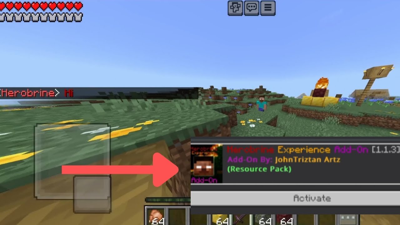Herobrine experience addon mcpe/bedrock How to spawn Herobrine in Minecraft pe 1.21+ 100% working