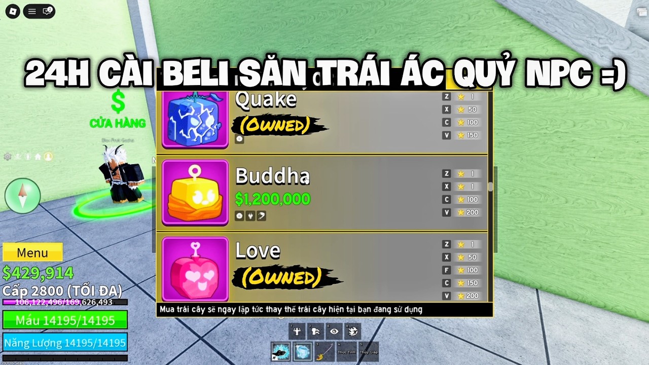 24h ĐỘT NHẬP ACC NHỎ LỚP TRƯỞNG CÀI BELI SĂN TRÁI ÁC QUỶ NPC