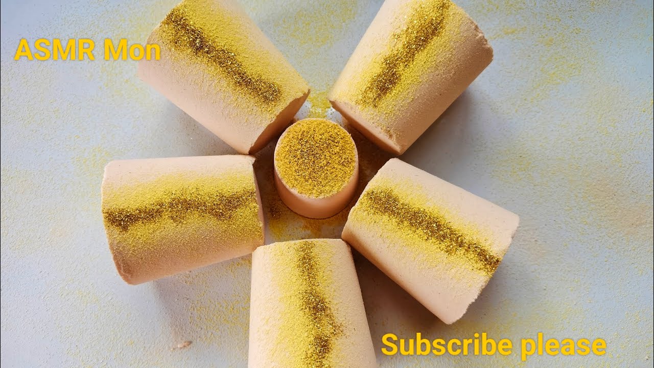 ASMR Bakingsoda yellow pillar crush #201 #asmr #bakingsoda #asmrsounds #asmrvideo #satisfying #crush
