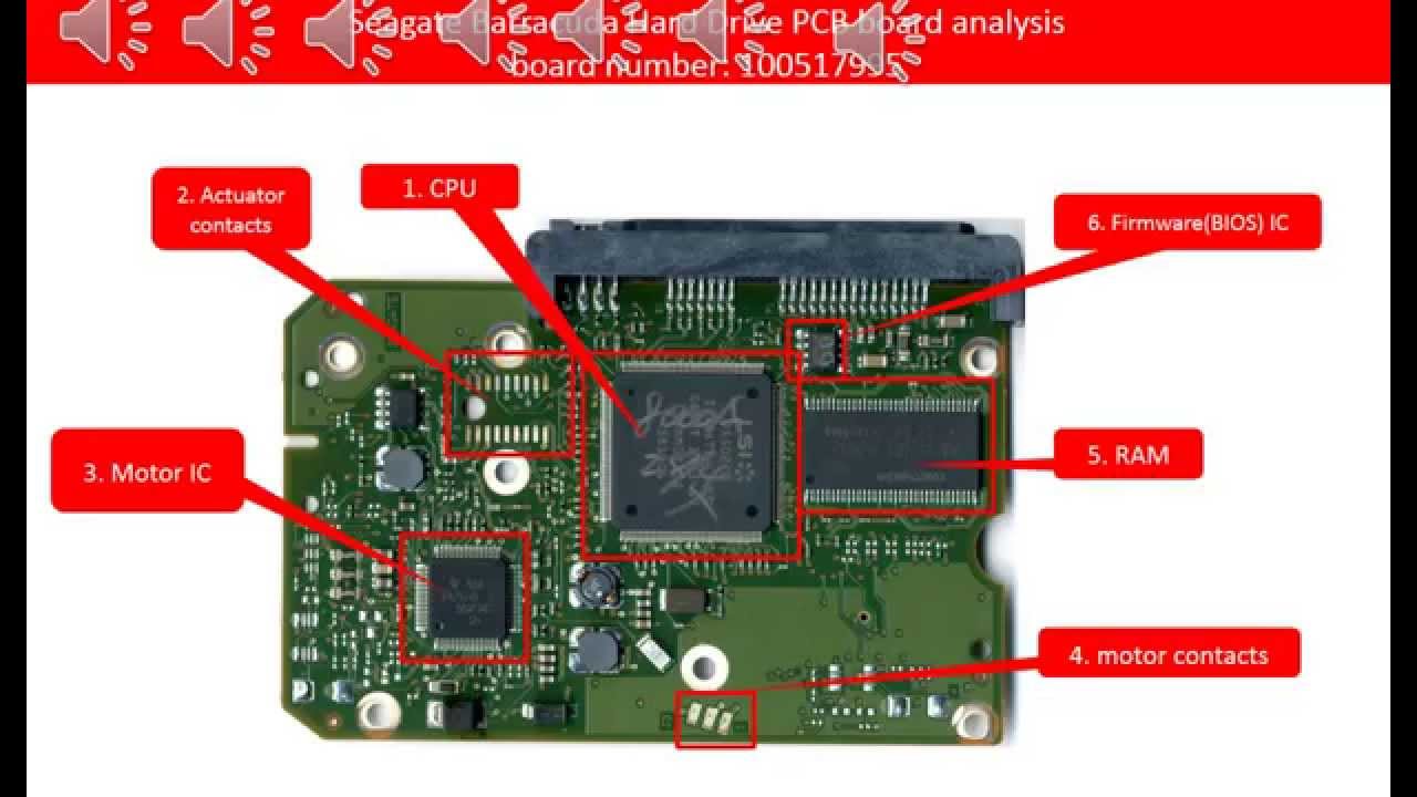 Seagate repair PCB board swap  ST3500410AS ST3500418AS 100517995