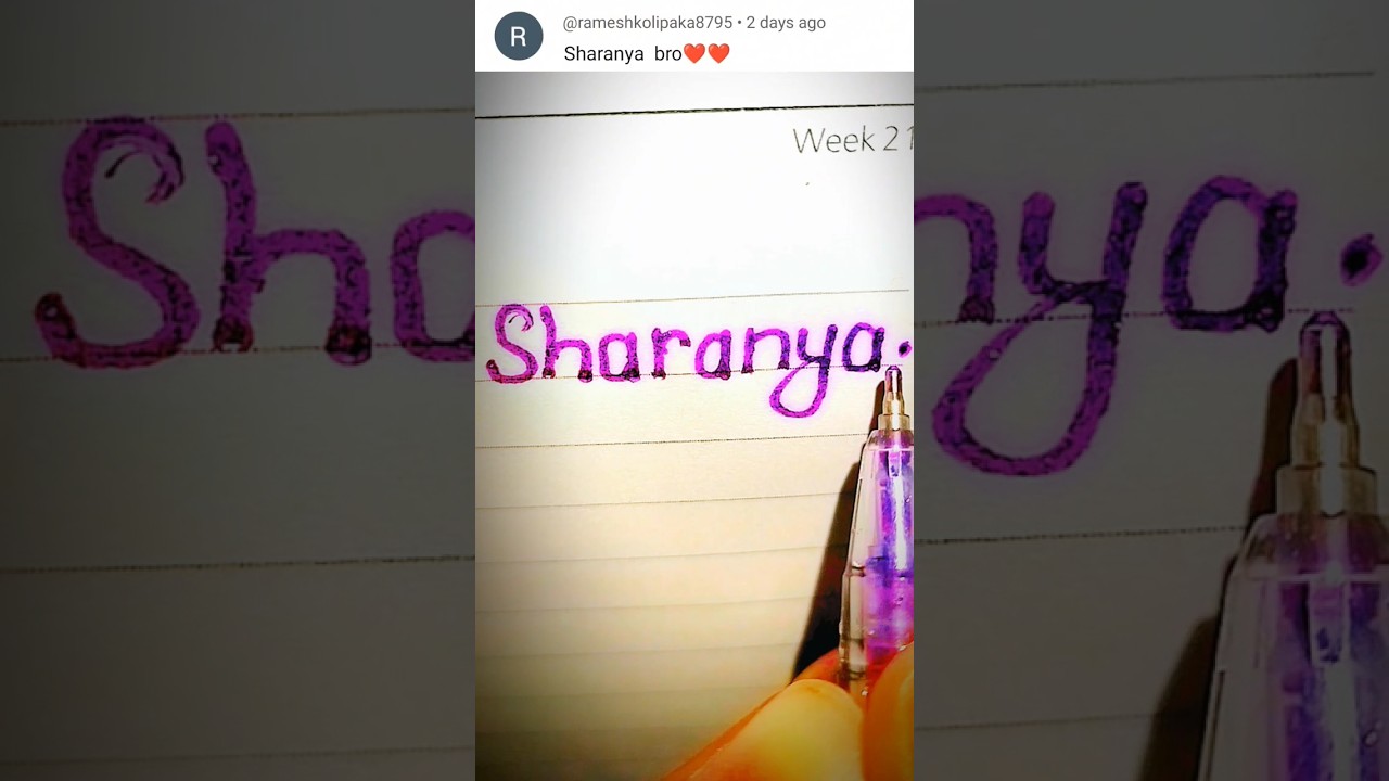 SO  BEAUTIFUL HANDWRITING 'SHARANYA'🥳🥳 PRINT HANDWRITING #viral #trending #handwriting #shorts