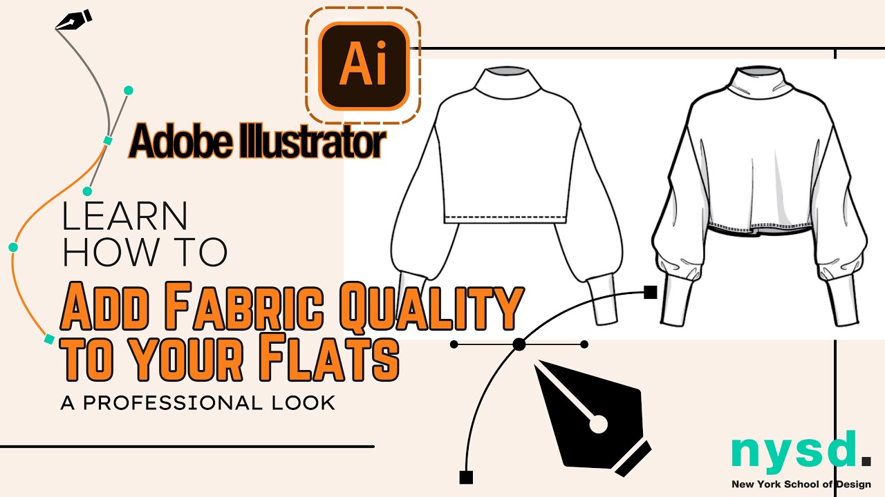 Digital Fashion Design | Ep 8: Add Fabric Quality to Your Flat Designs | Adobe Illustrator