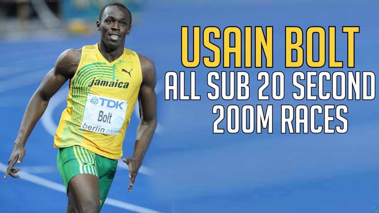 Usain Bolt - All sub 20 second 200m Races in Career