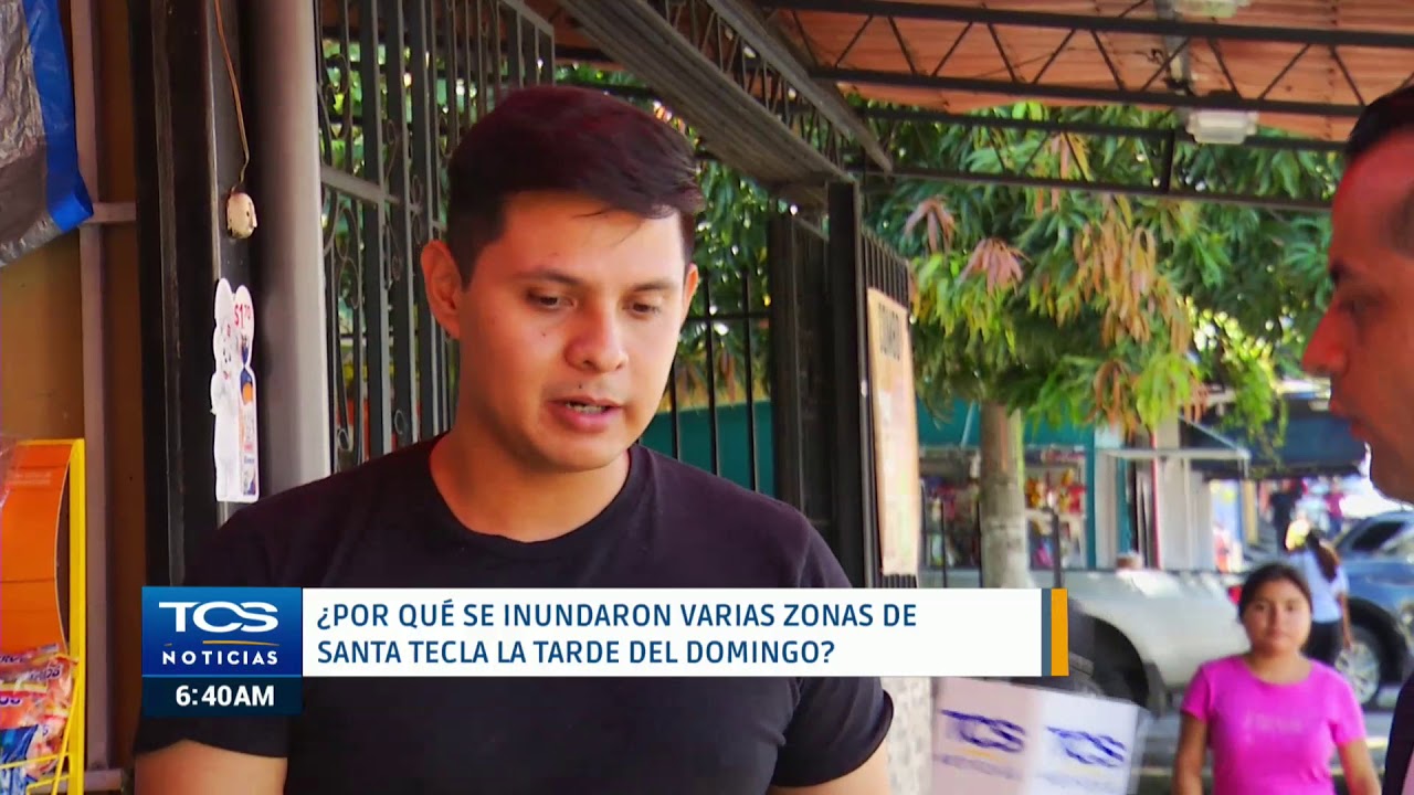 ¿Por qué se inundaron varias zonas de Santa Tecla la tarde del domingo?