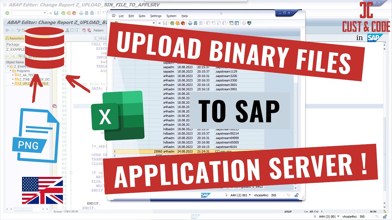 Upload Binary Files to SAP Application Server [english]