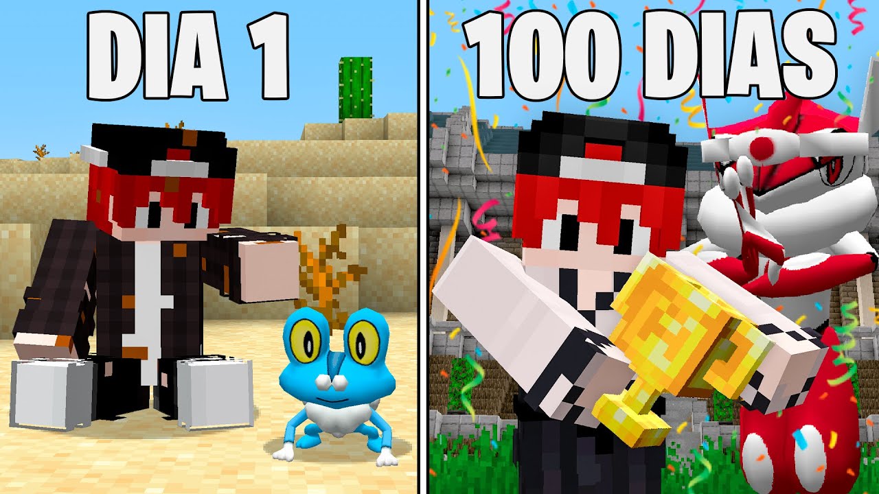 Sobrevivi 100 Dias Como Capit&atilde;o na Copa do Mundo de Pixelmon