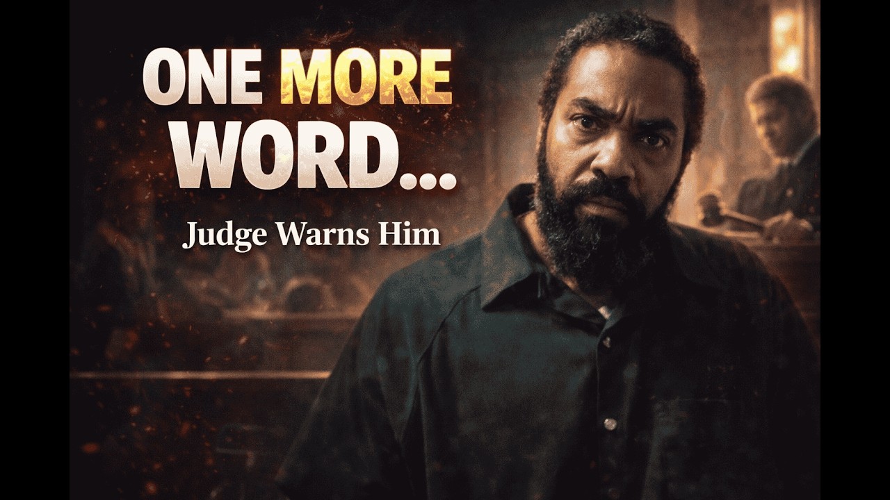 ONE MORE WORD… Judge Snaps at Defendant After Emotional Outburst in Court