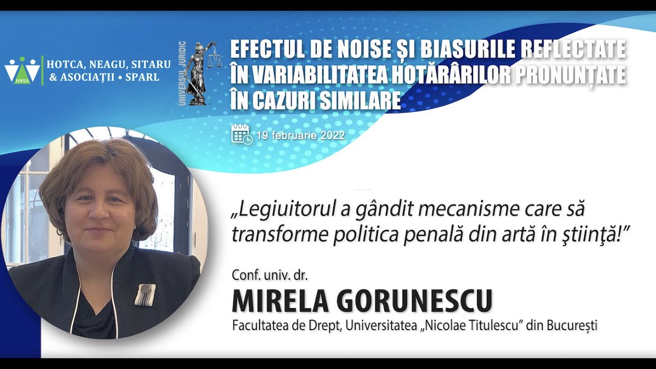 Interviu cu conf. univ. dr. Mirela Gorunescu, Facultatea de Drept, Universitatea „Nicolae Titulescu”