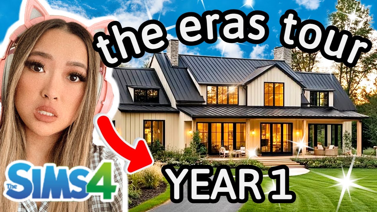 building a house for EVERY YEAR in the Sims 4 using only that year's packs! THE ERAS TOUR ep 1