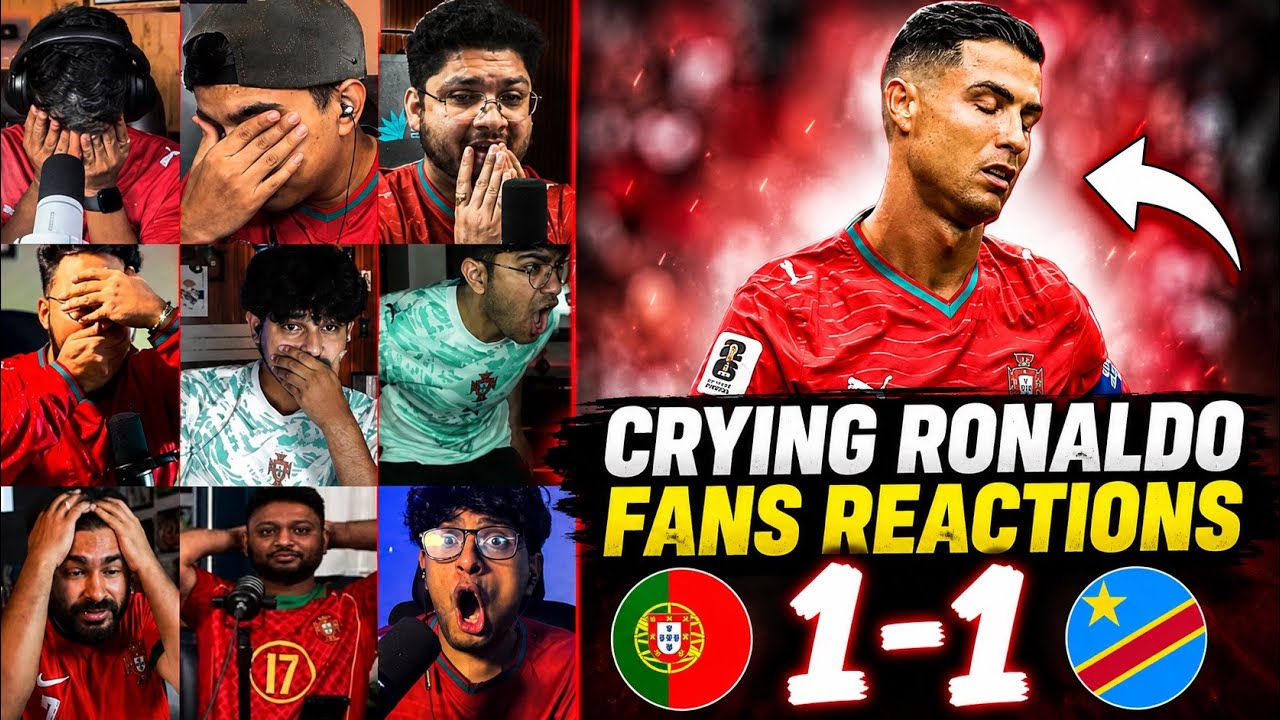 Crying and shocked Ronaldo Fans Reactions to PORTUGAL 1-1 DR CONGO | FIFA WORLD CUP 2026 Round 1