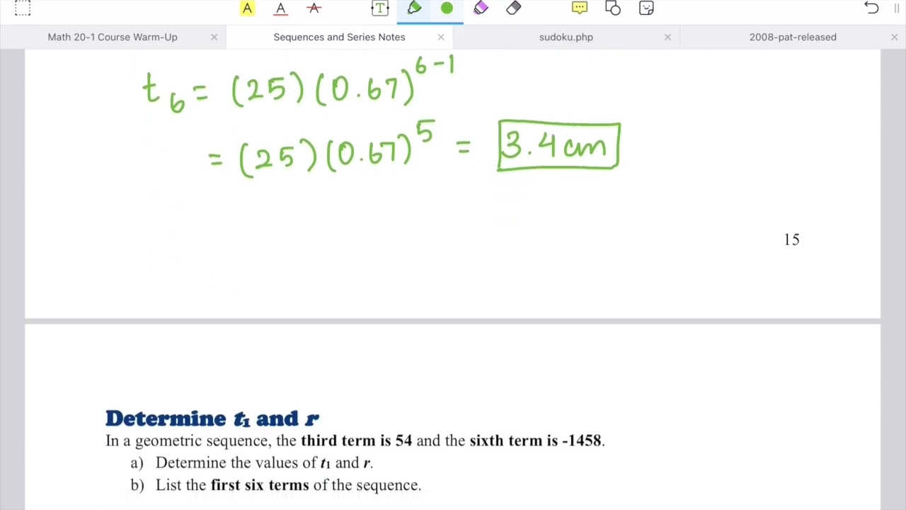 Geometric Sequences Explained | Math 20-1 Lesson 3