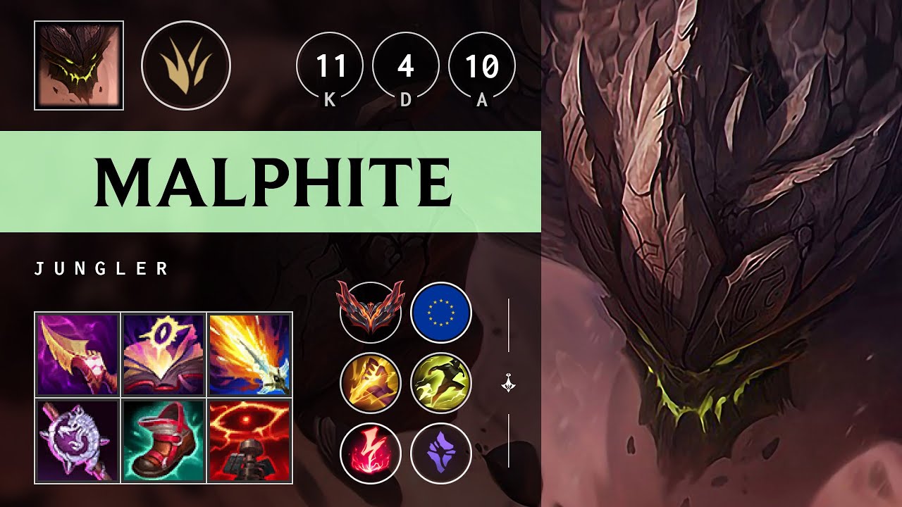 Malphite Jungle vs Hecarim - EUW Grandmaster Patch 25.S1.3