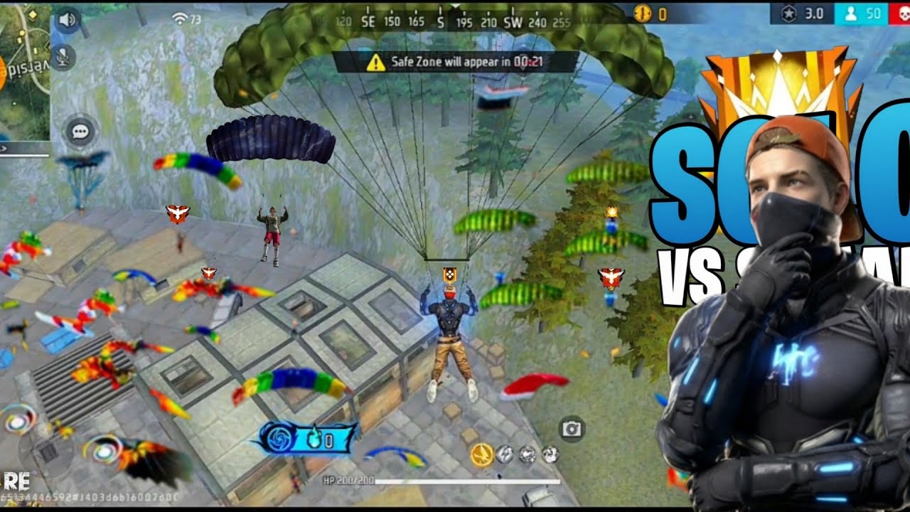 💪SOLO VS SQUAD Full Gameplay 0.0001% Mobile 📱 player free fire mx #freefire 