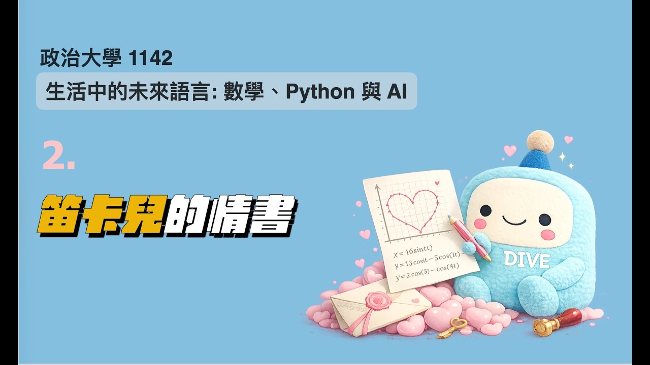 【生活中的未來語言 數學、Python、AI】02. 笛卡兒的情書