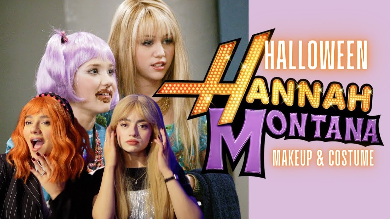 Hannah Montana halloween costume and make up w/ Emily