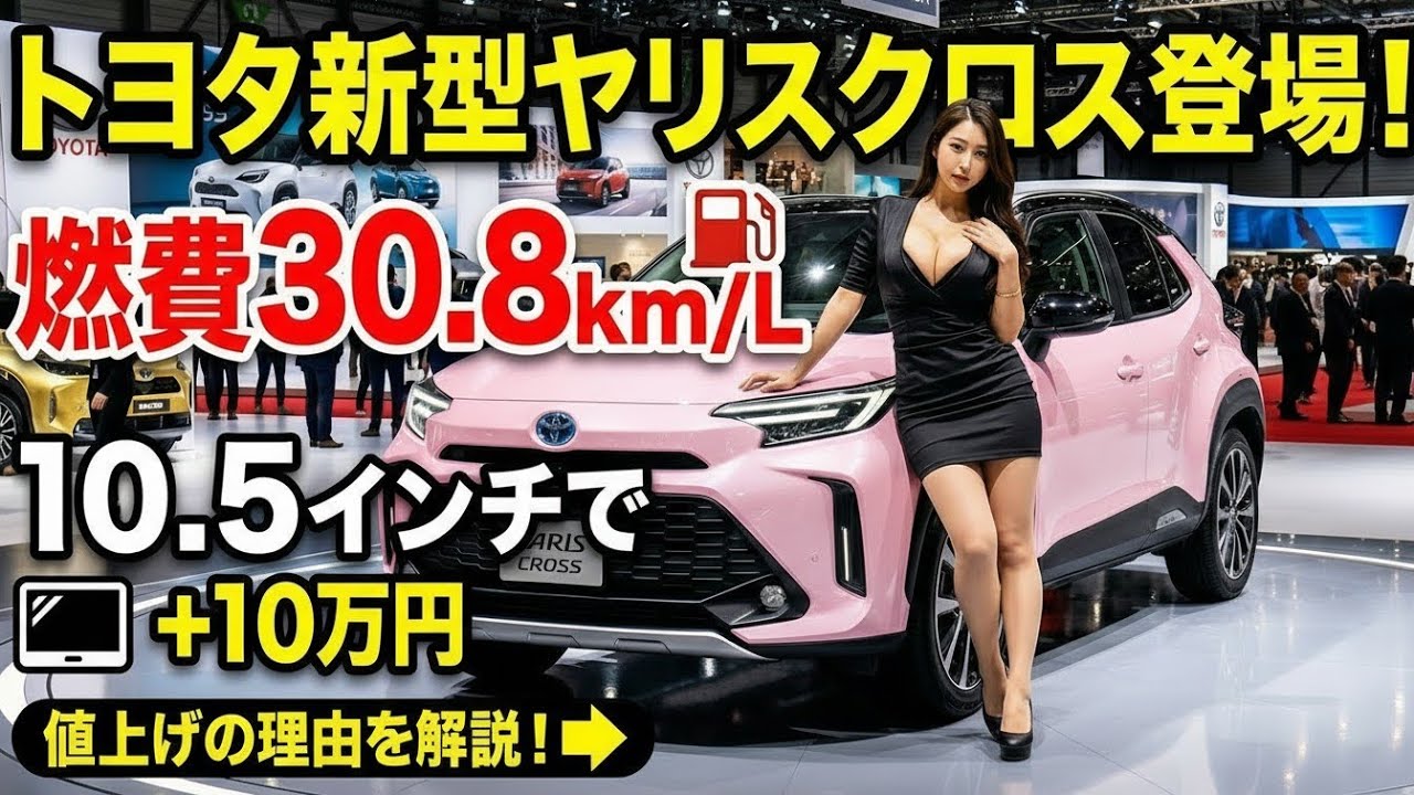 【2026年2月】トヨタ新型ヤリスクロス登場！燃費30.8km/L＆10.5インチで10万円値上げの理由