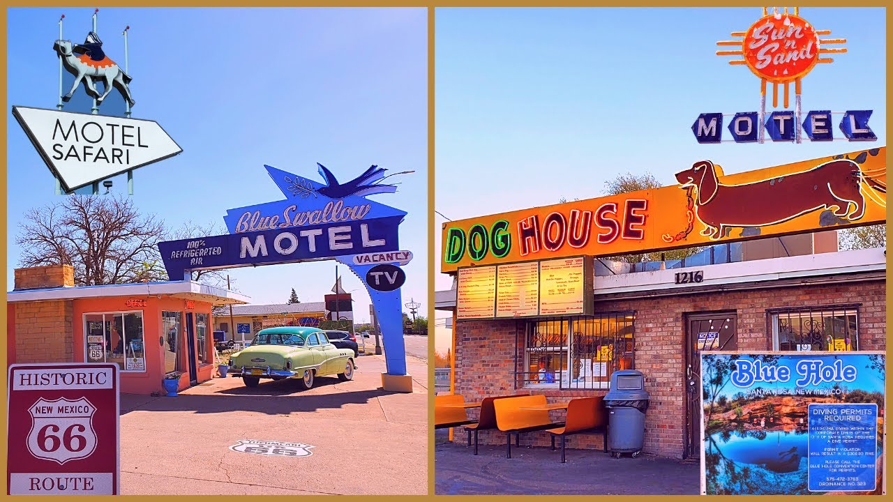 Route 66 Tucumcari to Albuquerque | Santa Rosa Blue Hole, Dog House, El Vado Motel
