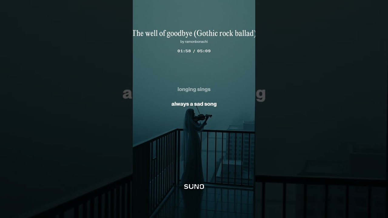 The well of goodbye Gothic rock ballad