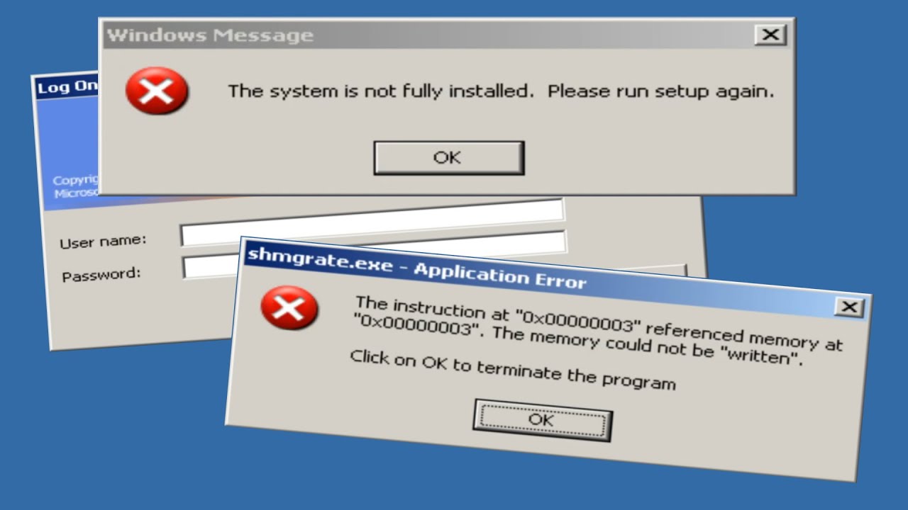 Incorrectly installing Windows XP