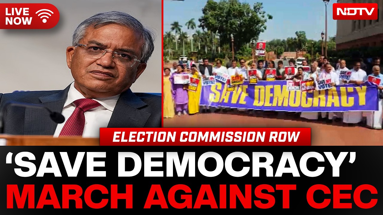 LIVE: INDIA Bloc 'Save Democracy' March Against CEC Gyanesh Kumar | Rahul Gandhi LIVE | ECI SIR Row