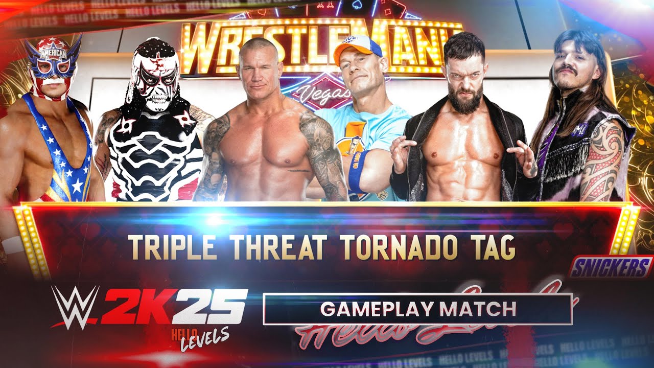 WWE 2K25 Triple Threat Tornado Tag ft. Penta vs El Grande Americano & More... PS5 Gameplay Match