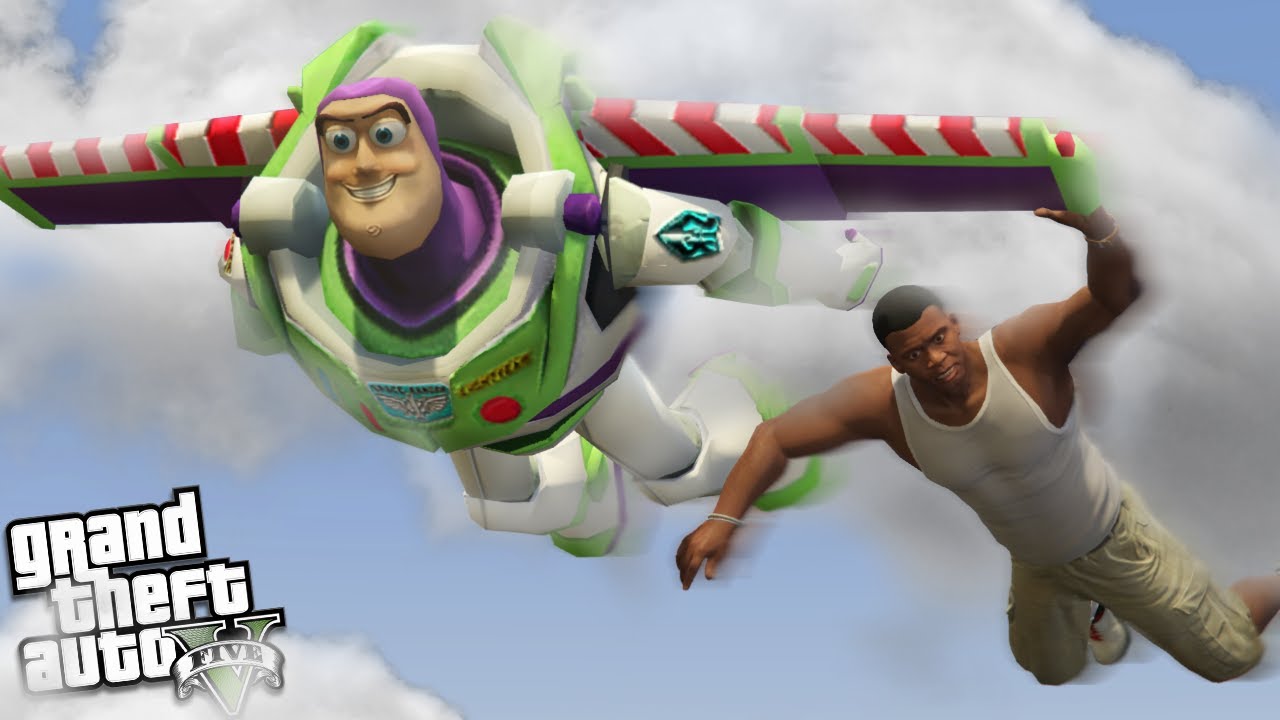 FRANKLIN meets BUZZ LIGHTYEAR (GTA 5 Mods)