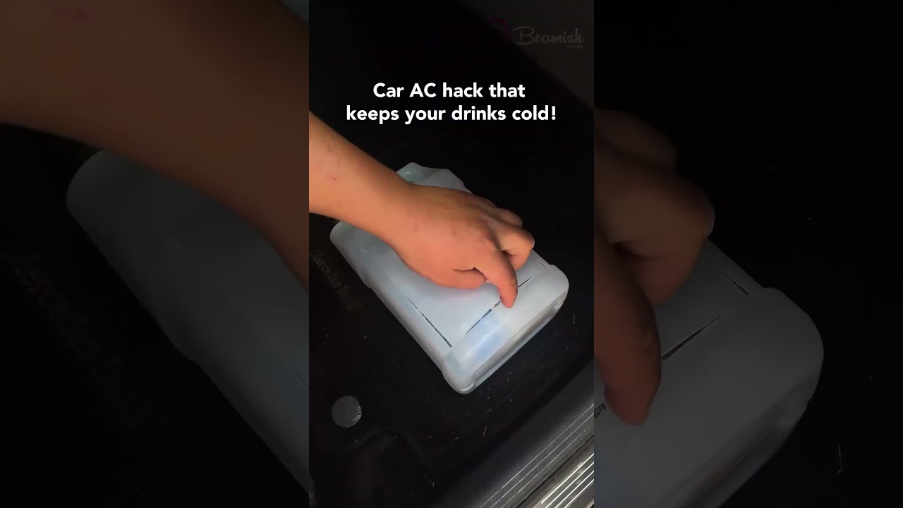 Car AC Hack to Keep Drinks Cold! 🚗 #car #drinks #cold #creative