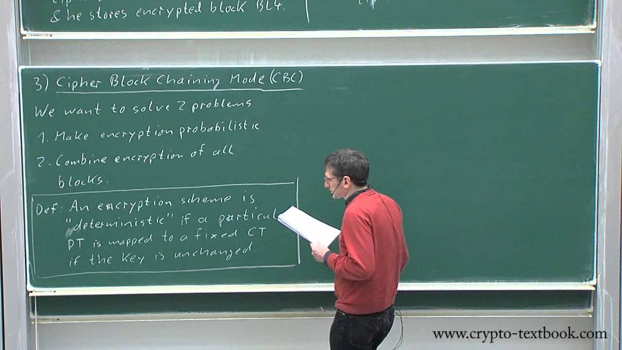 Lecture 9: Modes of Operation for Block Ciphers by Christof Paar