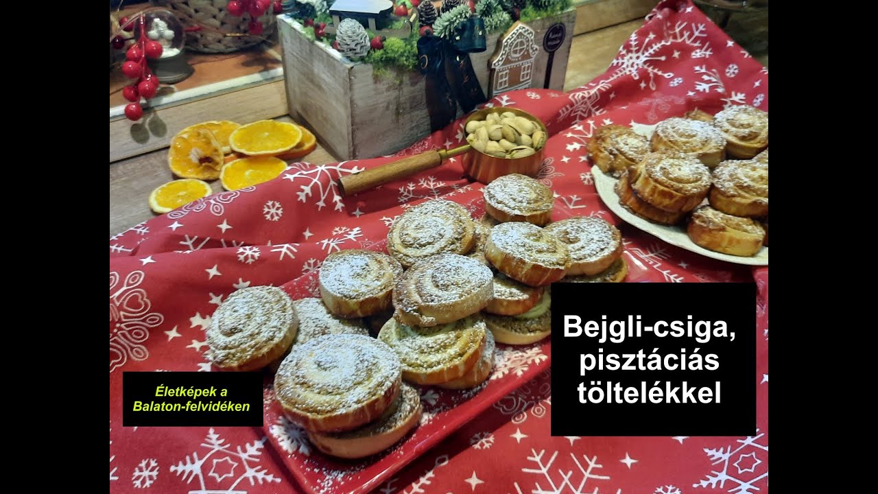 Bejglicsiga pisztáciás töltelékkel