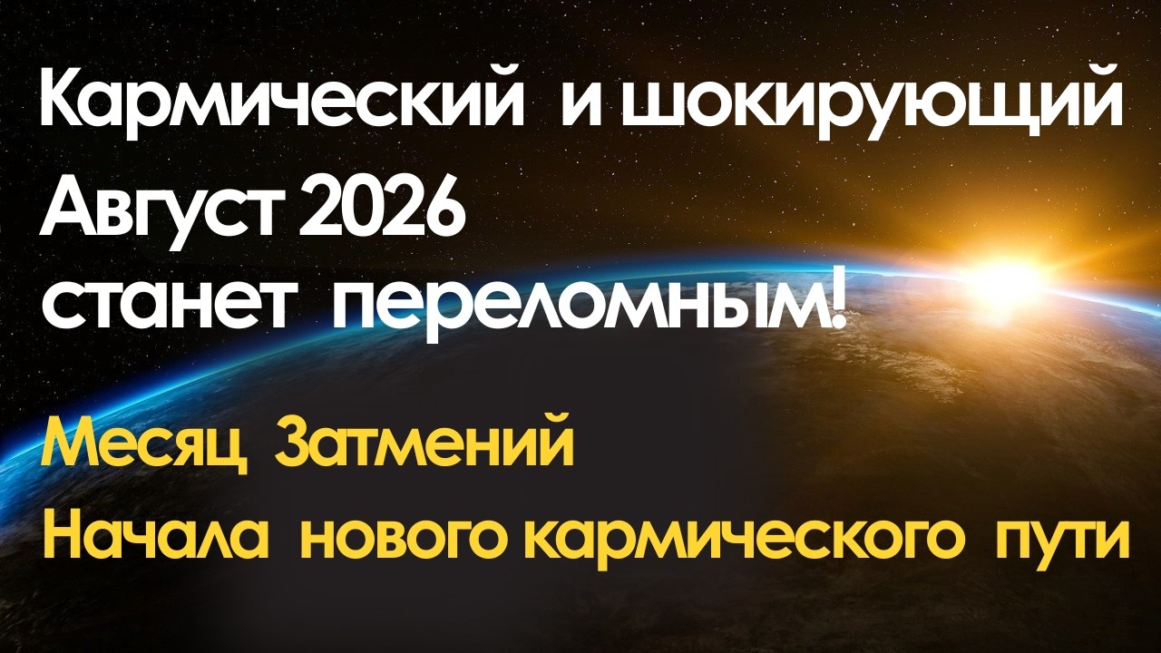 Прогноз на август 2026: Кармический и шокирующий Август 2026 станет переломным!
