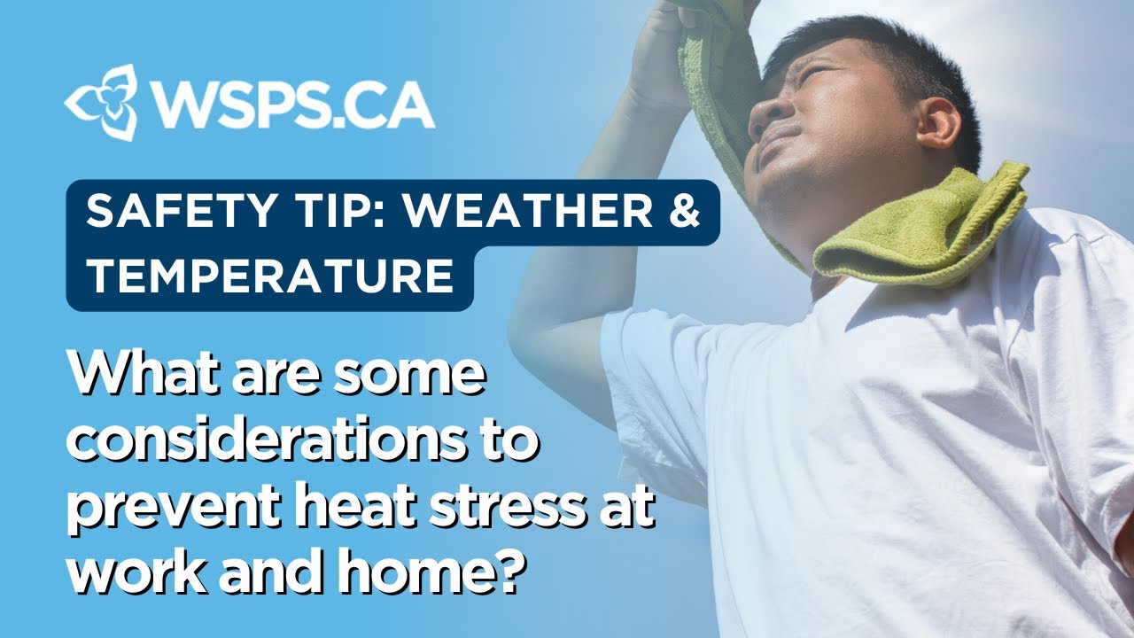 What are some considerations to prevent heat stress at work and home?