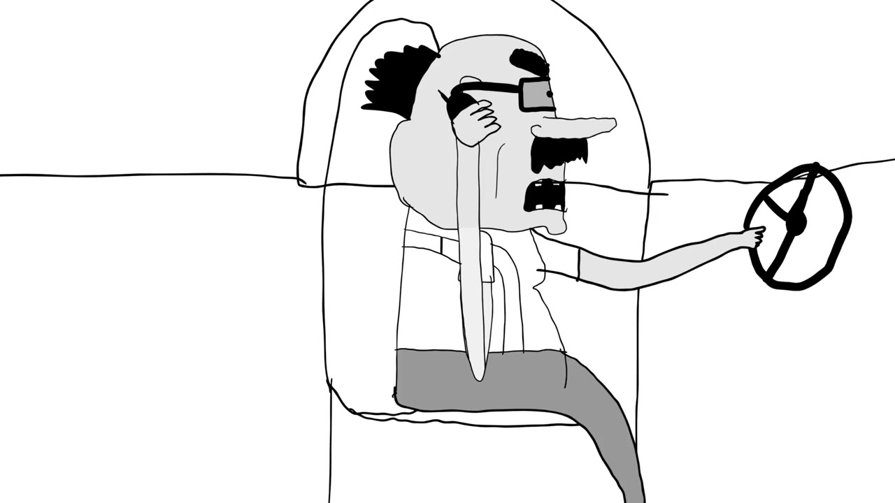 Milton Fludgecow in Milton Flips the Truck Storyboard Animatic