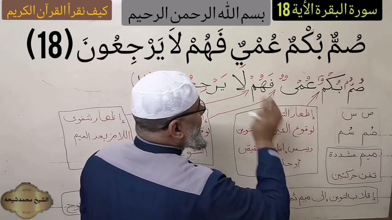 صُمٌّ بُكْمٌ عُمْيٌ فَهُمْ لَا يَرْجِعُونَ (18)