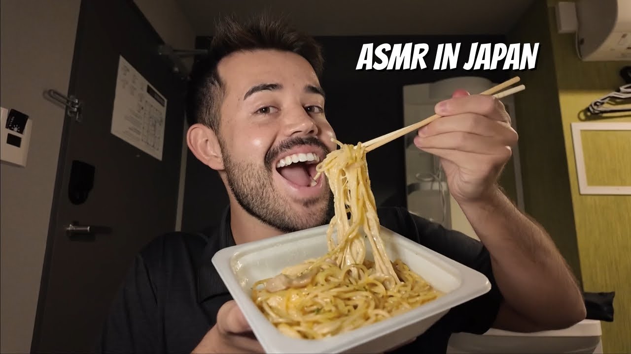 ASMR Trying a Full course meal from a Convenience Store in Japan
