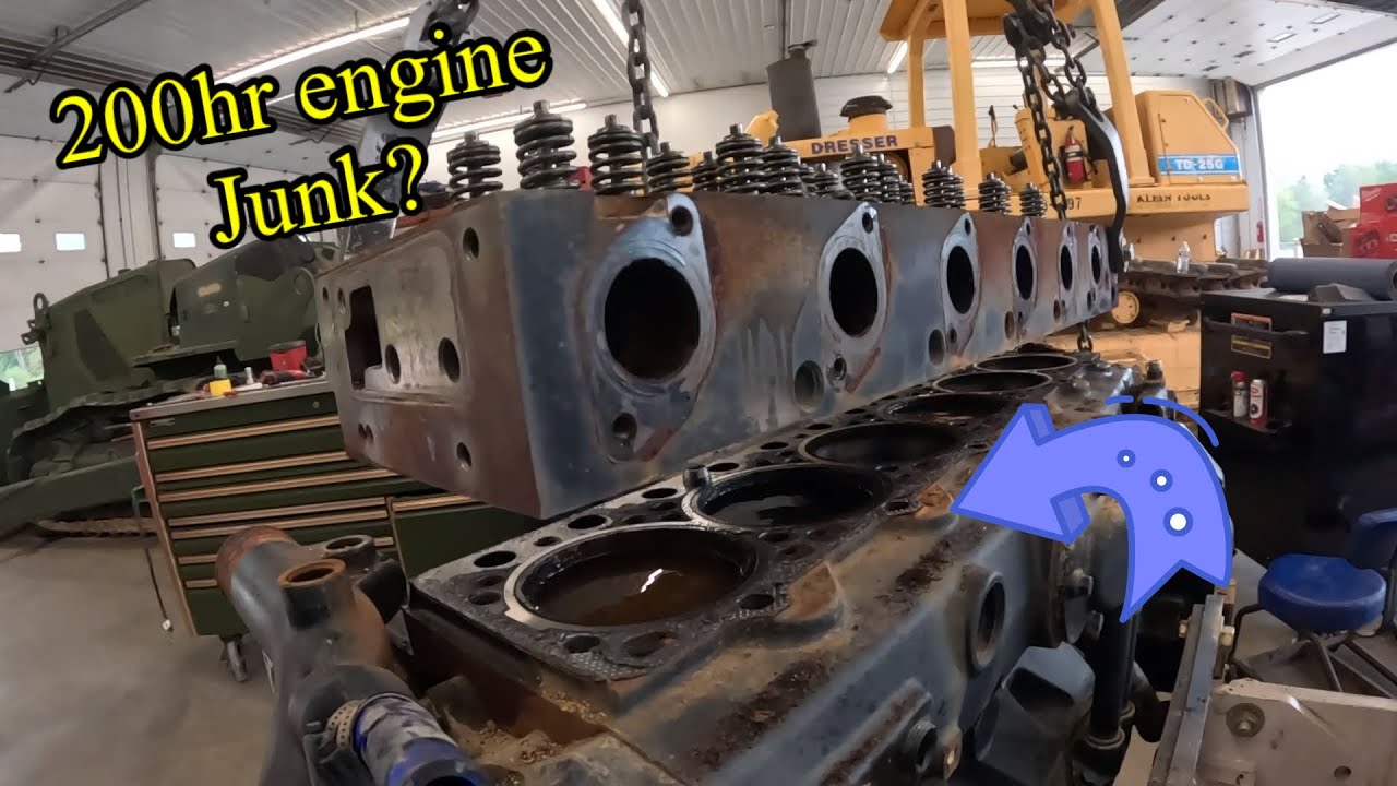 Pulling apart a dead ex military John Deere engine with only 200 hrs! 9.0L 6090 part 1