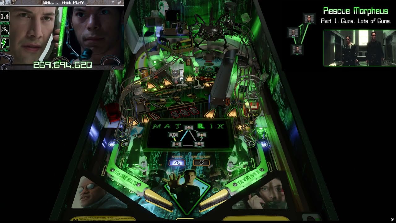 Матрица (Оригинал 2026) Pincredibles / VPW - Visual Pinball X / VPX - Все семь режимов!
