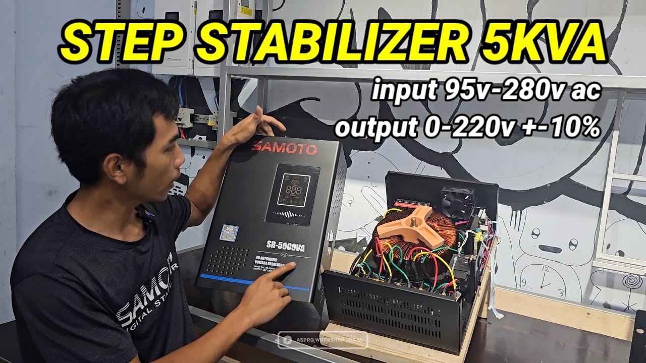 NEW STABILIZER BEBAN INDUKTIF 5KVA || SAMOTO SR-5000va