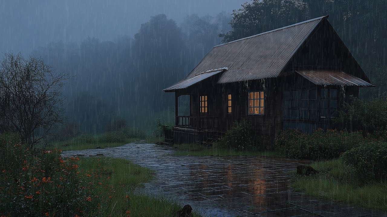 Peaceful Rain Sounds All Night | Deep Sleep, Stress Relief and Relaxing Ambience