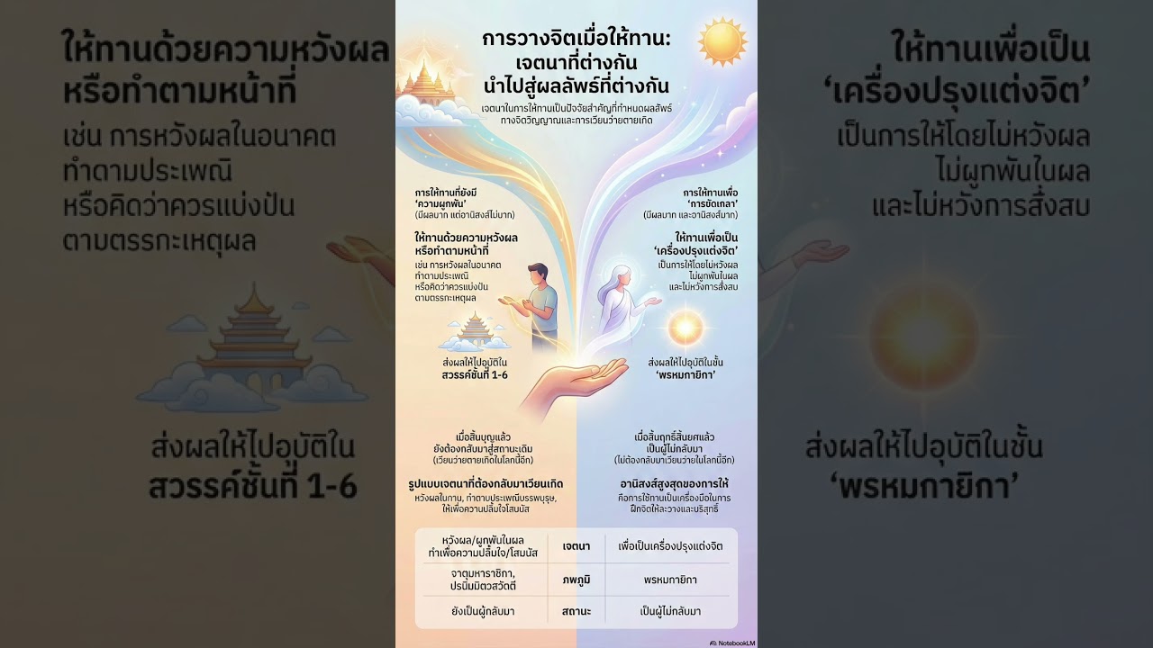 การวางจิตเมื่อให้ทาน