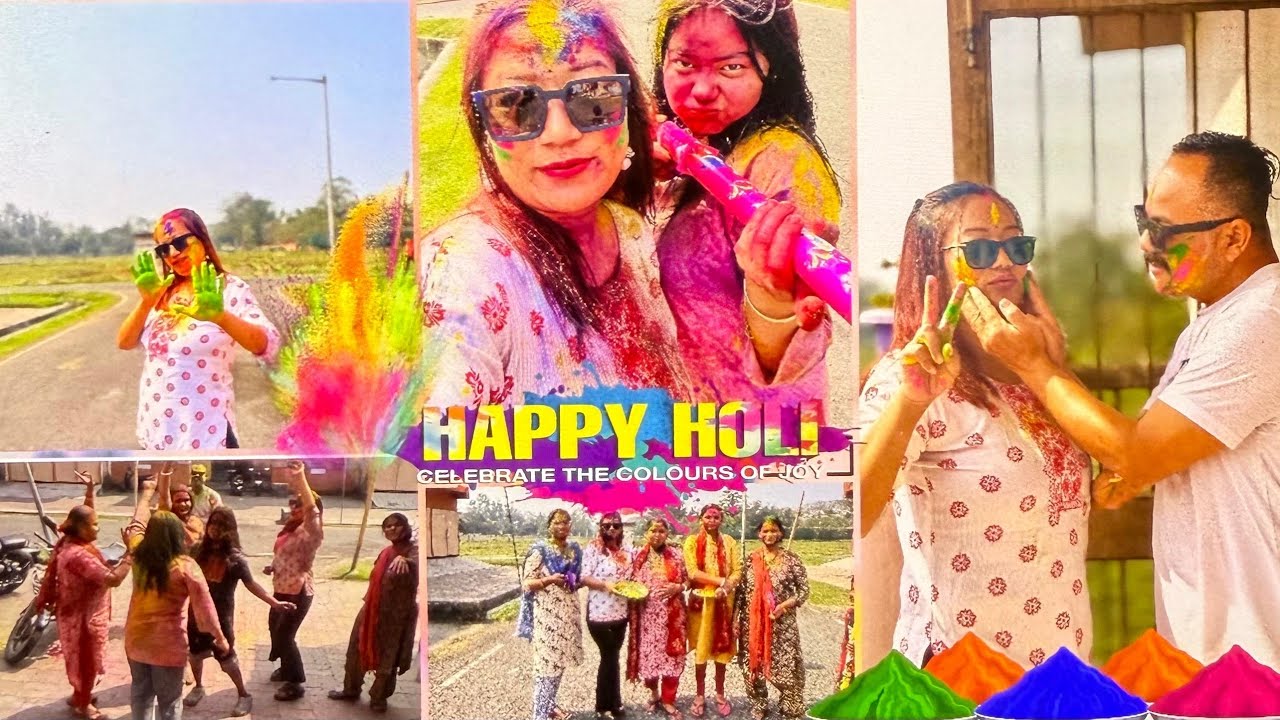Holi 2026 🫟 Army quarter ko ￼ families  haru sanga holi  kheldai ❣️