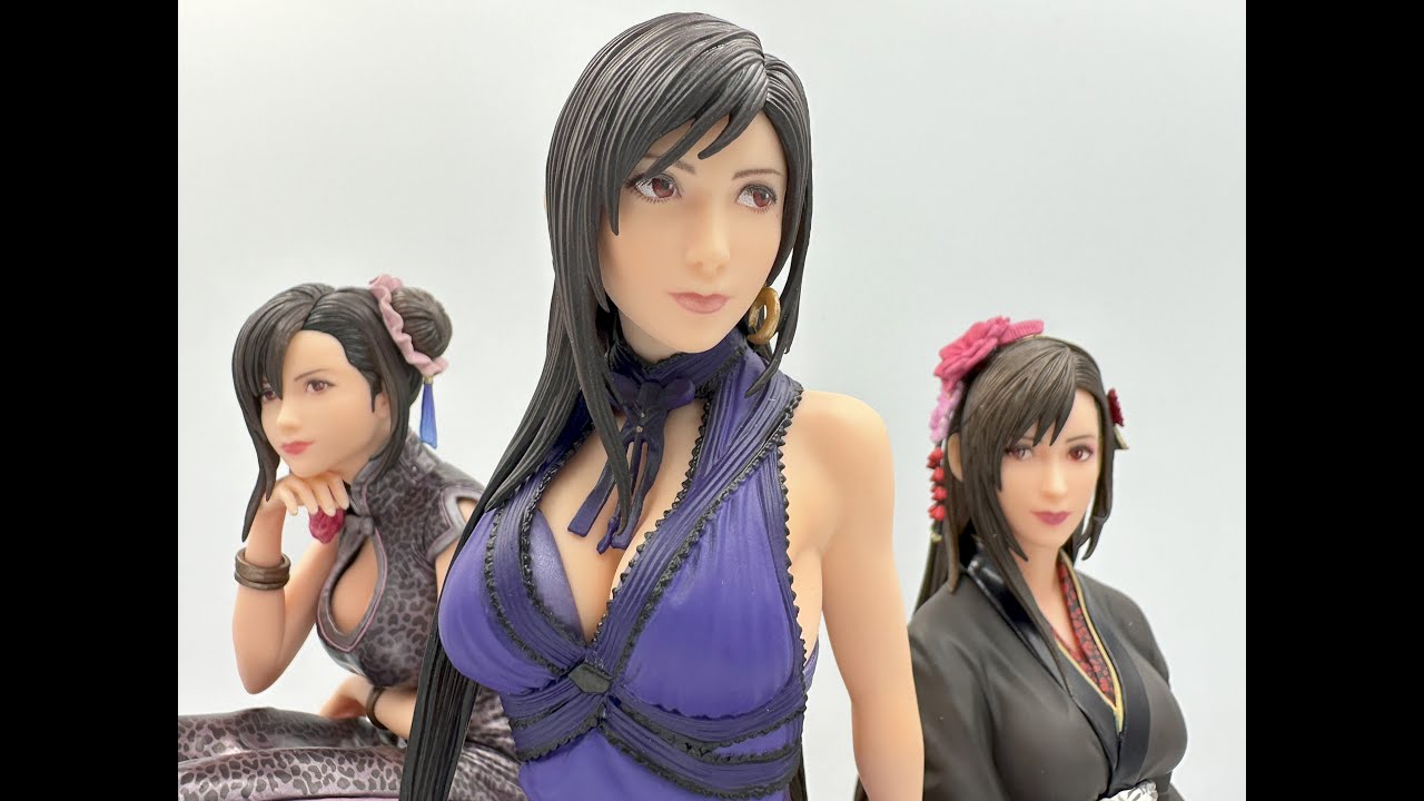 [[Unboxing]] Final Fantasy VII Remake - Tifa Lockhart all three dress versions [Static Arts]