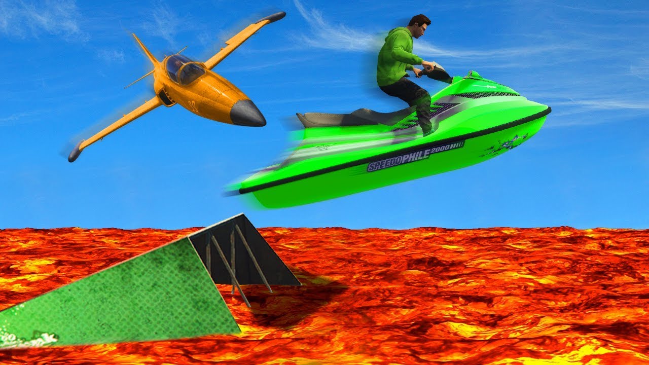 DANGEROUS JETSKI vs. BOMBER PLANES! (GTA 5 Funny Moments)