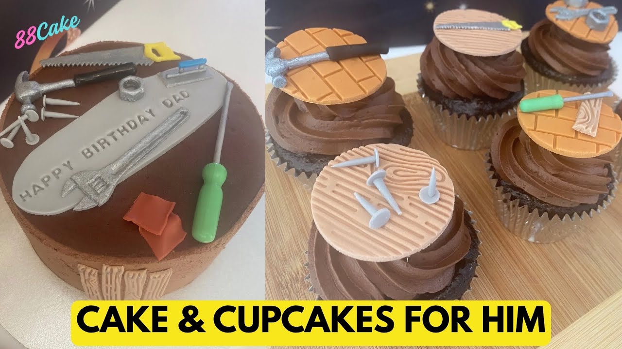 🇦🇺 Builder Theme Cake & Cupcakes | Construction Cake Decorating Tutorial