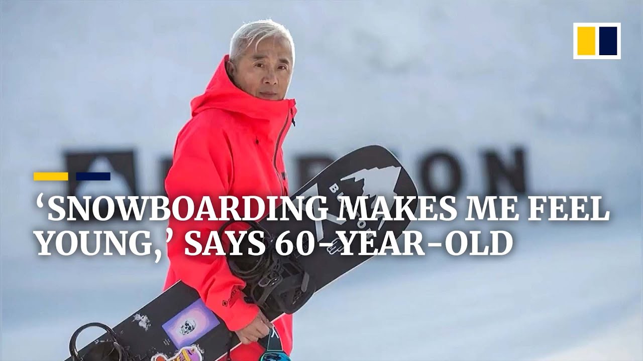 &lsquo;Snowboarding makes me feel young,&rsquo; says 60-year-old Chinese man