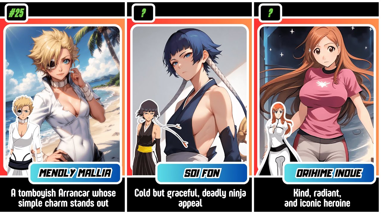 Bleach : Top 30 Most Attractive and Kawaii Female Characters in Bleach #anime #manga #bleach #kawaii