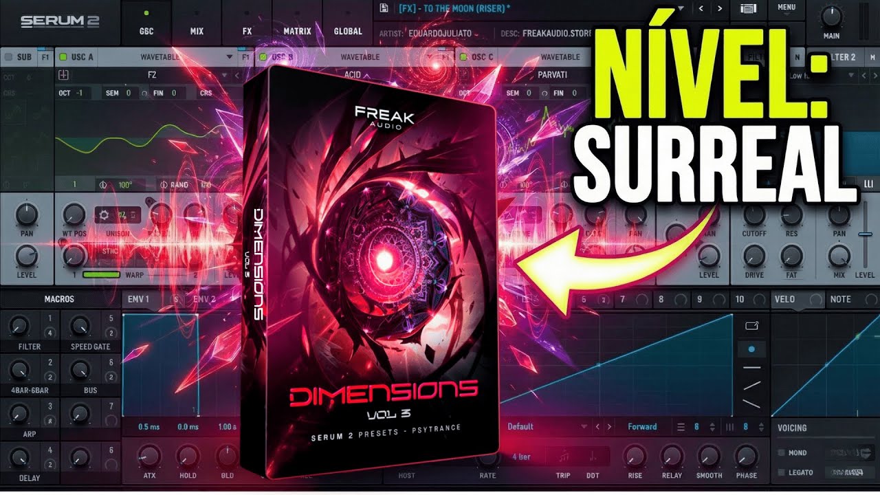 Presets de psytrance com processamento completo incluso