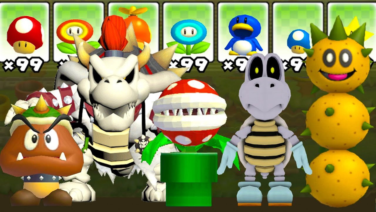 What happens if Marios Enemies use Power Ups in NSMBW?