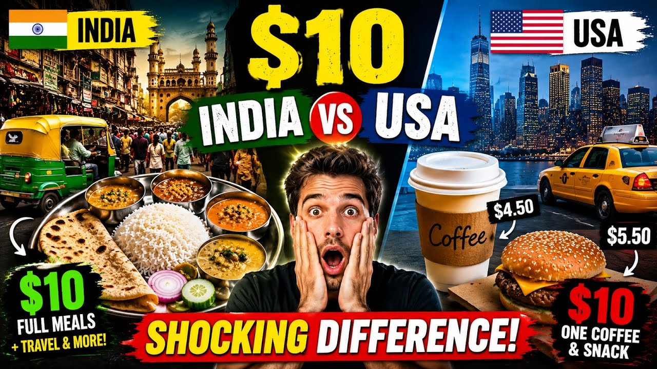 Реальность стоимости жизни в 2026 году: Индия против США 🇮🇳🇺🇸